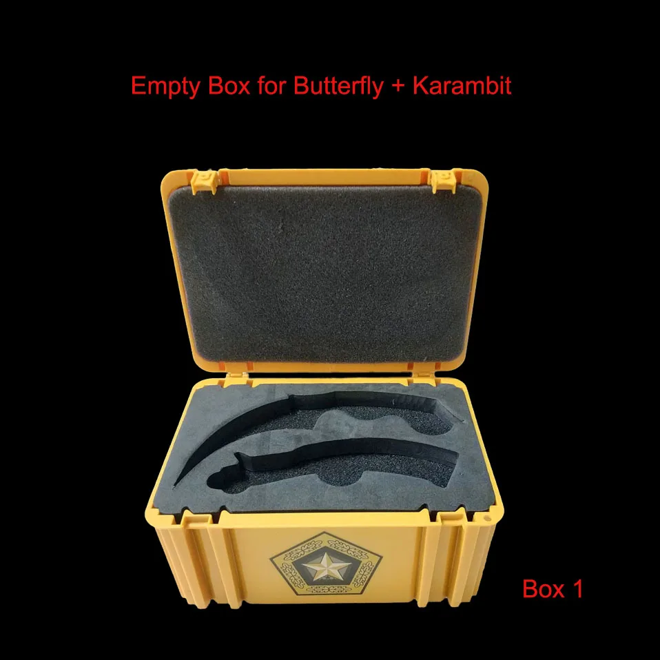 Empty Box2 Прямая поставка Karambit+ нож для тренера+ нейлоновая сумка+ отвертка+ коробка CSGO чехол для игрового ножа Бабочка Набор комбинированных ножей тупое лезвие - Цвет: Empty Box2