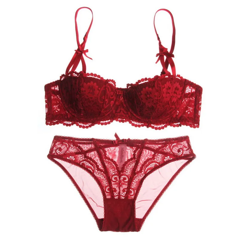 Комплект женского кружевного нижнего белья с чашками пуш ап|set underwear women|bra and panty