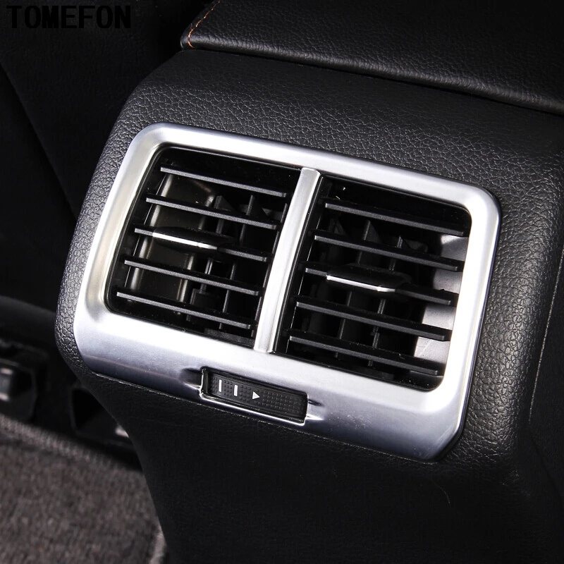 TOMEFON For Volkswagen Golf 7 GOLF7 2013-2017 ABS Chrome Rear Armrest Air Vent Decoration Sequins Box Auto Accessories | Автомобили и
