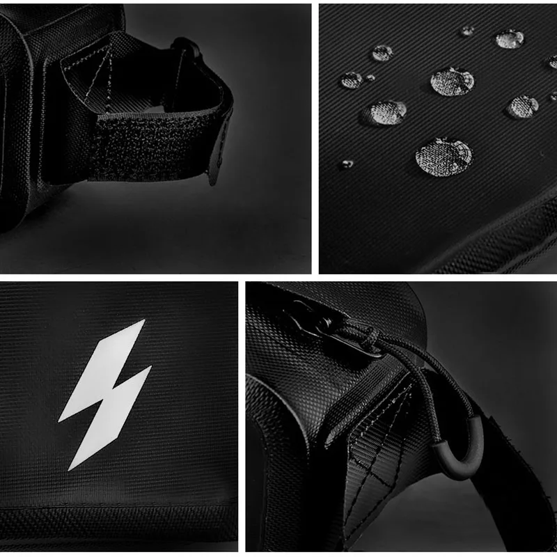 Черные сумки на переднюю раму горного велосипеда водонепроницаемая сумка для