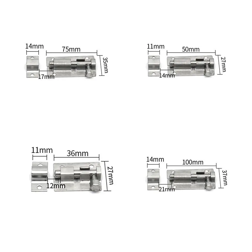 Нержавеющая сталь скольжение двери на лапчатых болтах для Ванная комната туалет