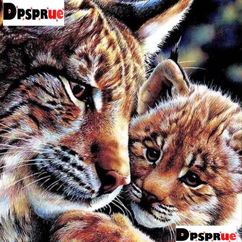 

Набор для алмазной вышивки Dpsprue 008, картина 5d «сделай сам» с изображением животных, тигра, мозаика для украшения дома