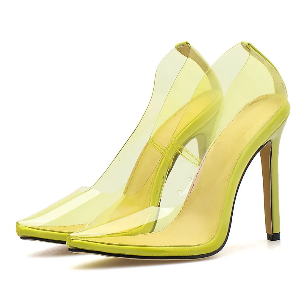 Женские модельные туфли SAGACE однотонные с заостренным носком на высоком каблуке