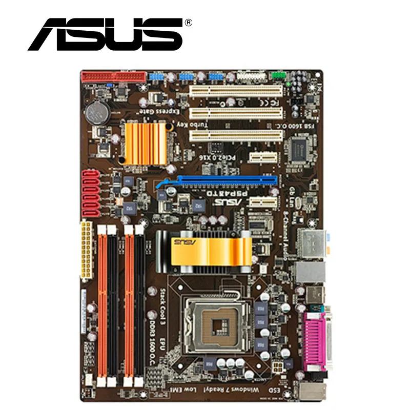 Настольная Материнская плата Asus P5P43TD P43 сокет LGA 775 Q8200 Q8300 DDR3 16 ГБ ATX UEFI BIOS