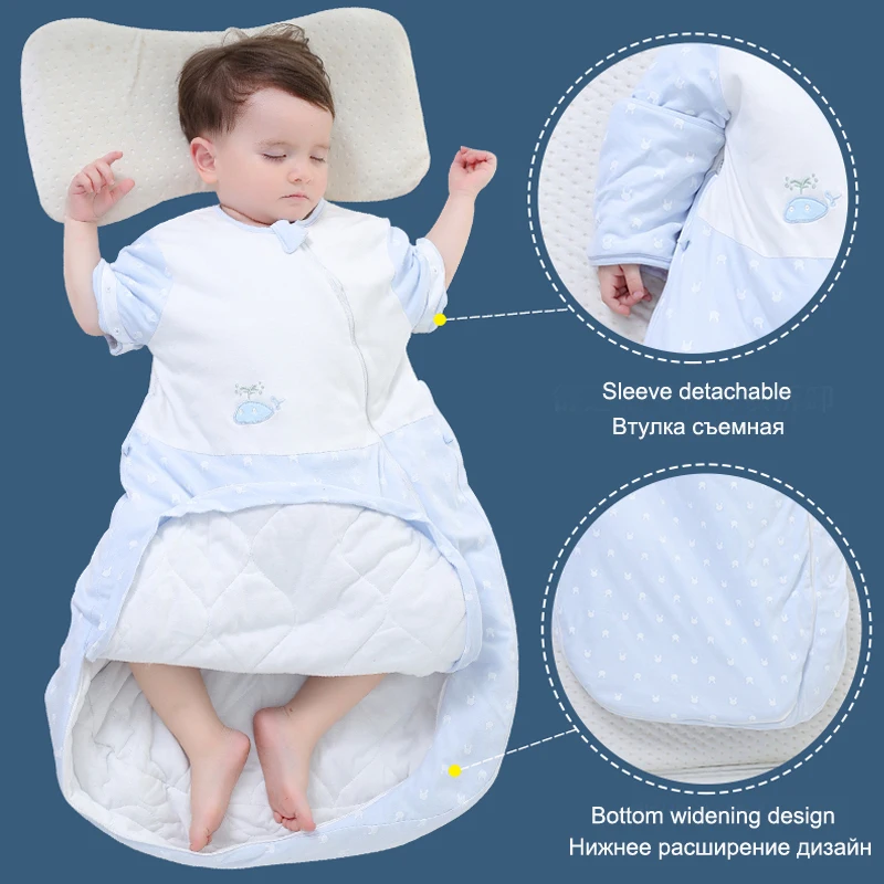 Infant sleeping bag Baby long sleeve envelope Breathable non-fluorescent newborn anti-kick is by children |