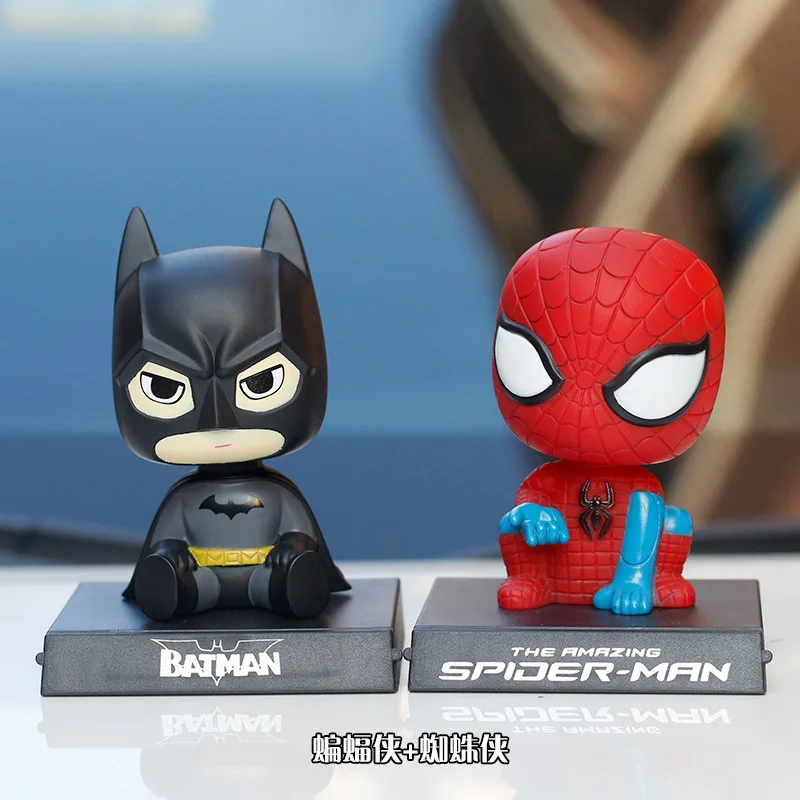 Автомобиль Bobble головы Аниме Фигурка героев экшн Капитан Америка Человек паук