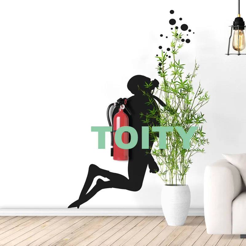 Skuba 04 12 дизайн Огнетушитель Наклейка на стену Skuba Boba Фетт космонавт астронавт ракетер Jetpack виниловая наклейка домашний декор Фреска - Цвет: Skuba 04