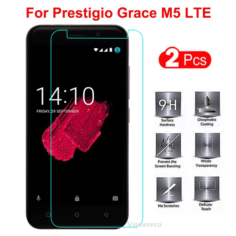 2 шт. для Prestigio Grace M5 LTE Закаленное стекло Защитная пленка экрана 5 0 дюймов 9H 2.5D PSP 5511