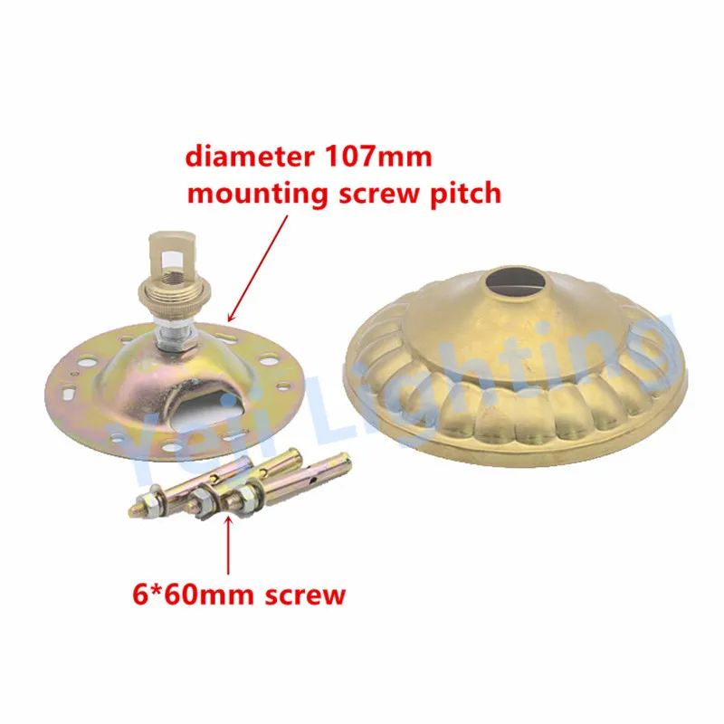 Латунный потолок Роза винтажный медный потолочный навес с потолочным крюком
