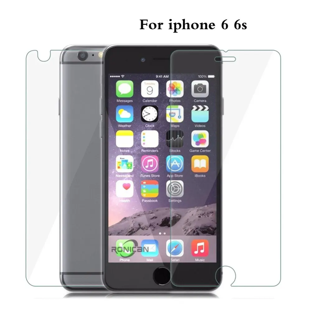 2 шт./лот закаленное стекло для iPhone 5 5S SE 4 4S 6 6s 7 8 Plus Защита экрана X|tempered glass|screen