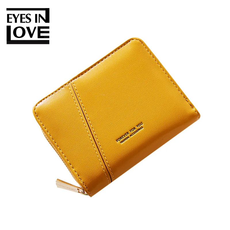 Мини-кошелек карамельного цвета для женщин женский двойной кошелек с отделением