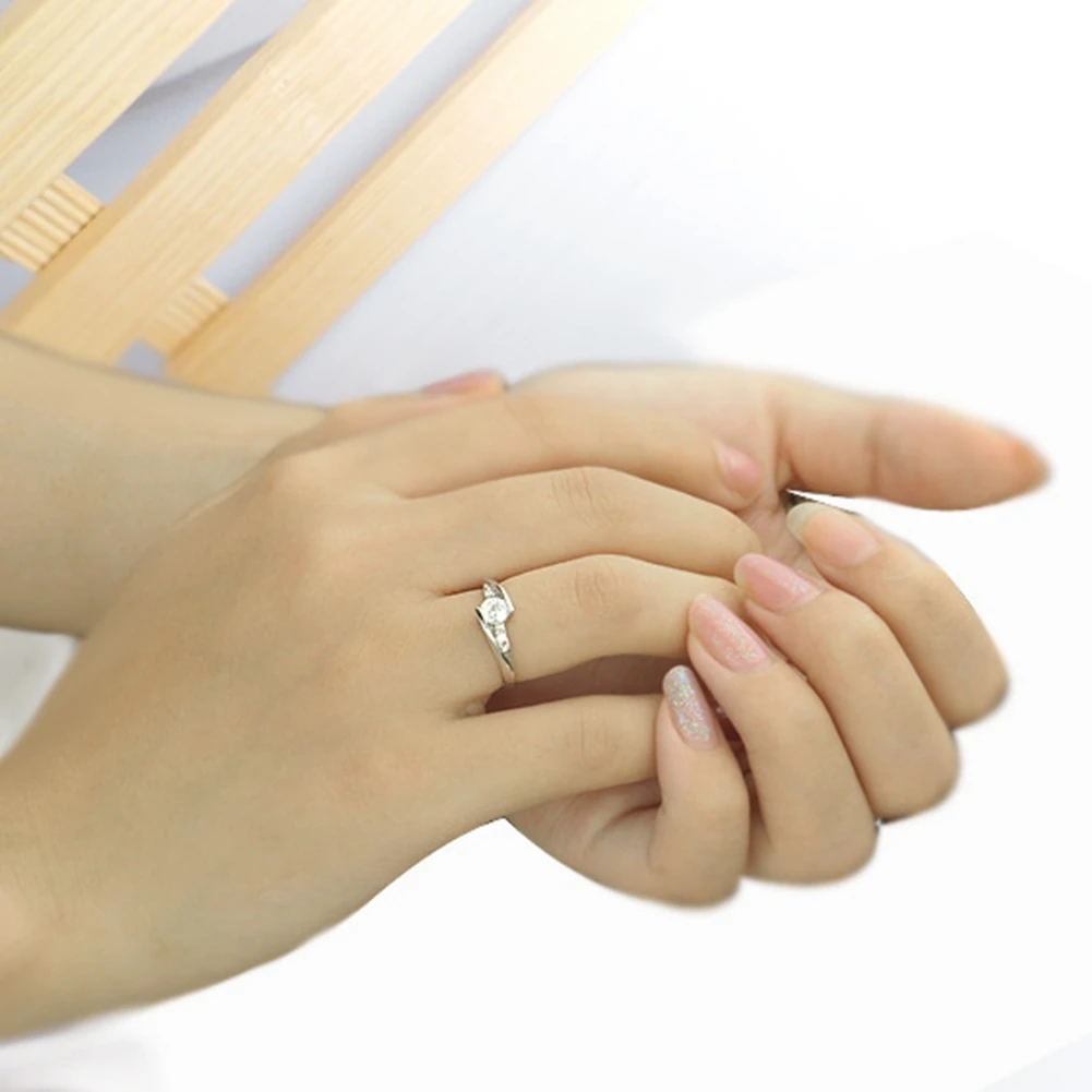 Женское классическое кольцо из серебра 925 пробы роскошное обручальное ювелирные