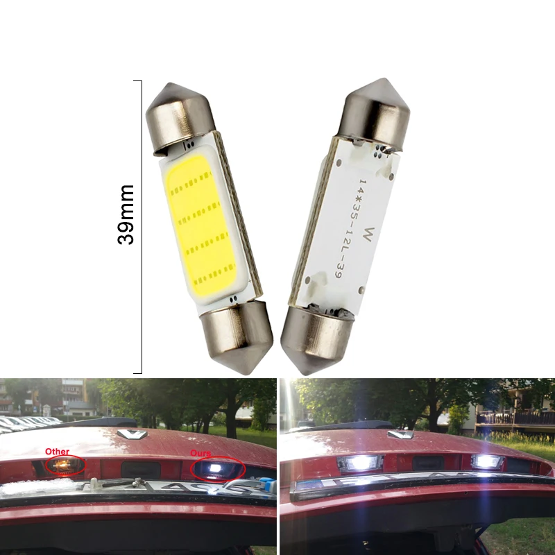 Светодиодный гирлянда из початков 2x C5W C10W 31 мм 36 39 41/42 для автомобилей лампа 12 В