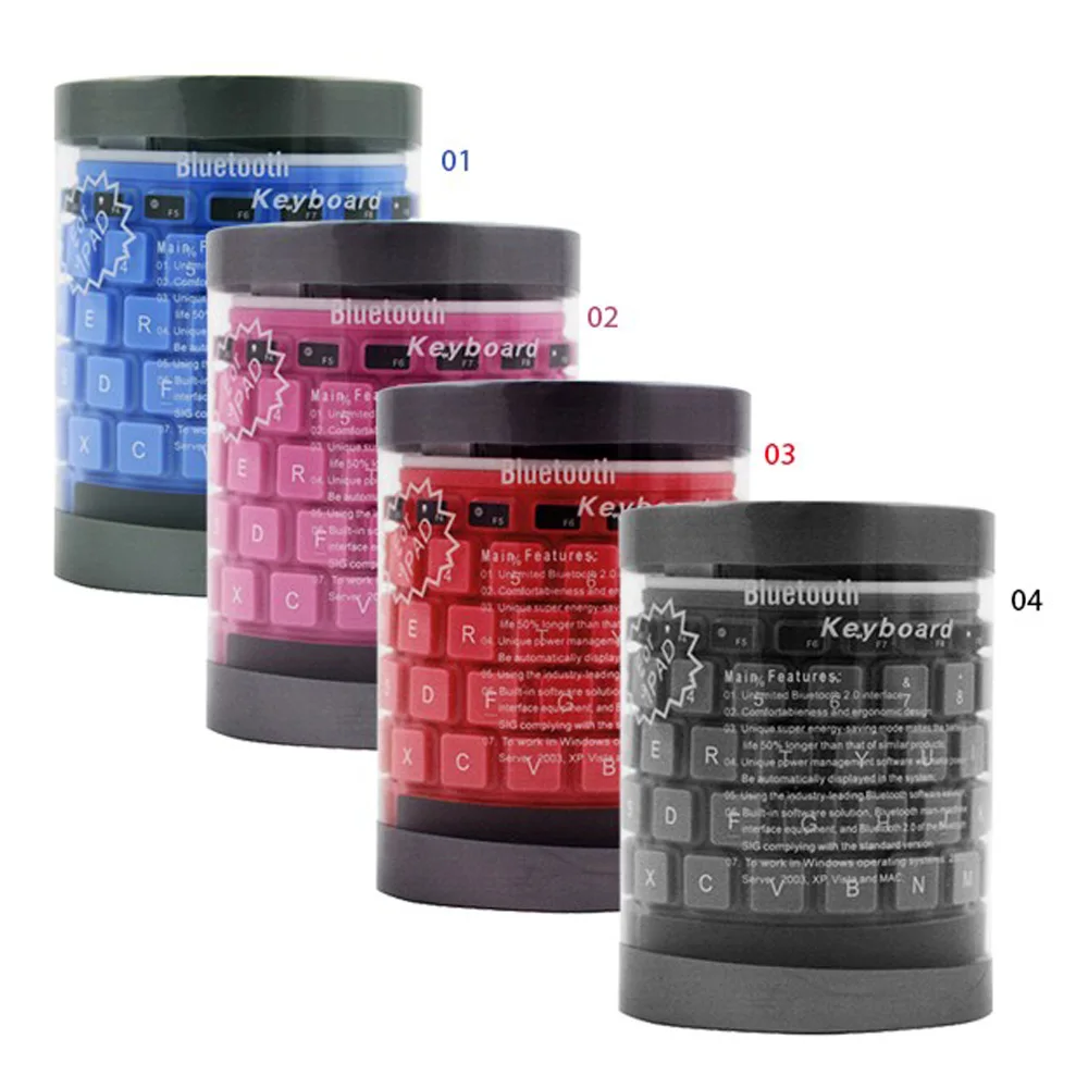 Портативная Bluetooth клавиатура Гибкая водостойкая Мягкая силиконовая мини игровая