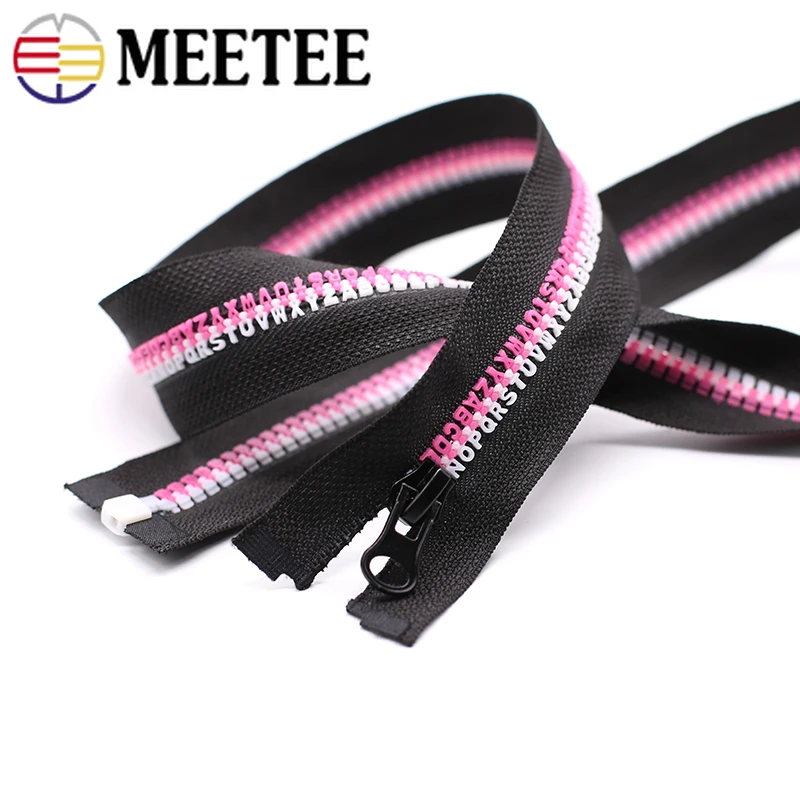 Meetee 1 шт. 80 см 5 # буквы зубцы застежки-молнии Open-end Авто замок молнии для пуховой