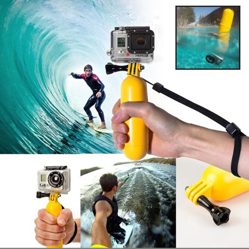 GoPro Accessories Bobber Floating Handheld Stick Floaty Grib Wrist Strap for Go Pro Hero 2 3 sjcam sj4000 SJ5000 SJ6000 camera |
