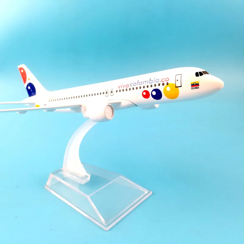 Модель пассажирского самолета VIVA COLOMBIA A320 модель 16 см из сплава рождественские