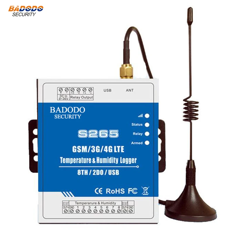 GSM 3G 4G S265 real-time temperature humidity monitoring alarm data logger unit for Oil pump warehouse hospital | Безопасность и