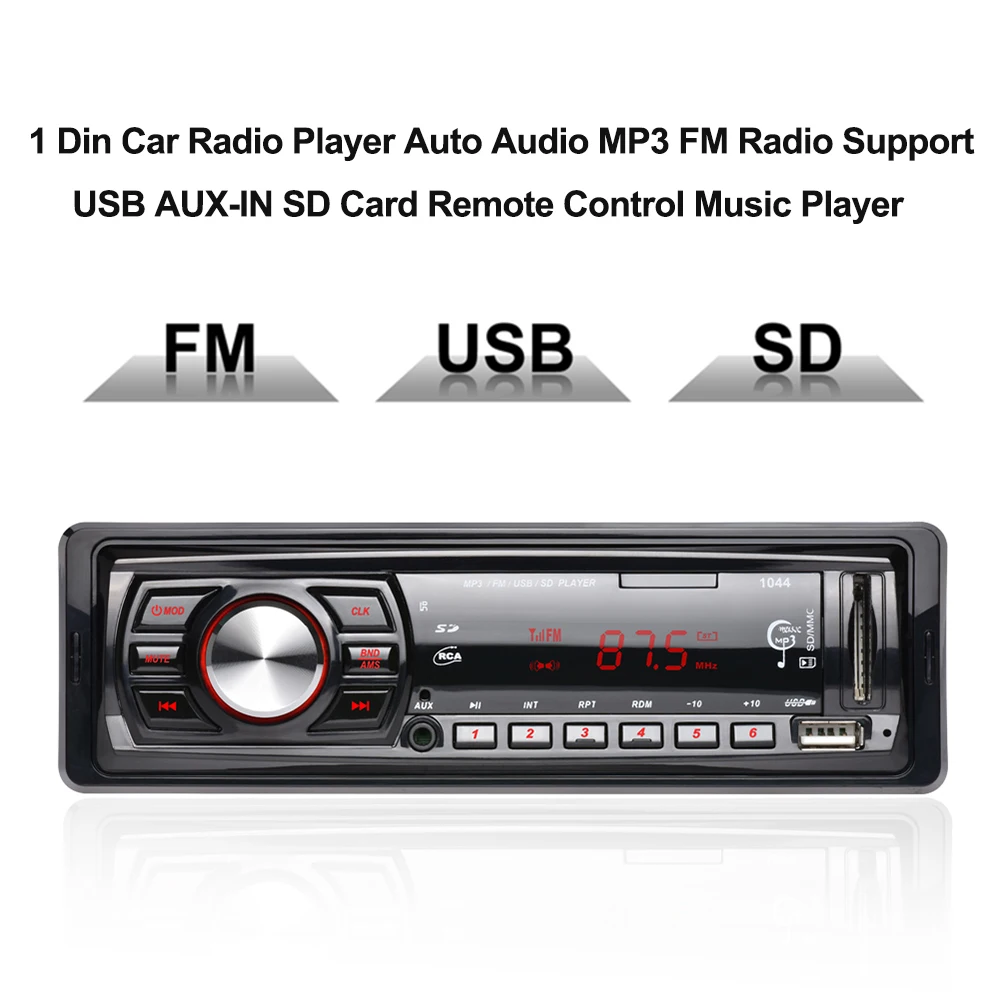 1 Din Автомобильный MP3 плеер автомобильный аудио FM модулятор радио тюнер поддержка