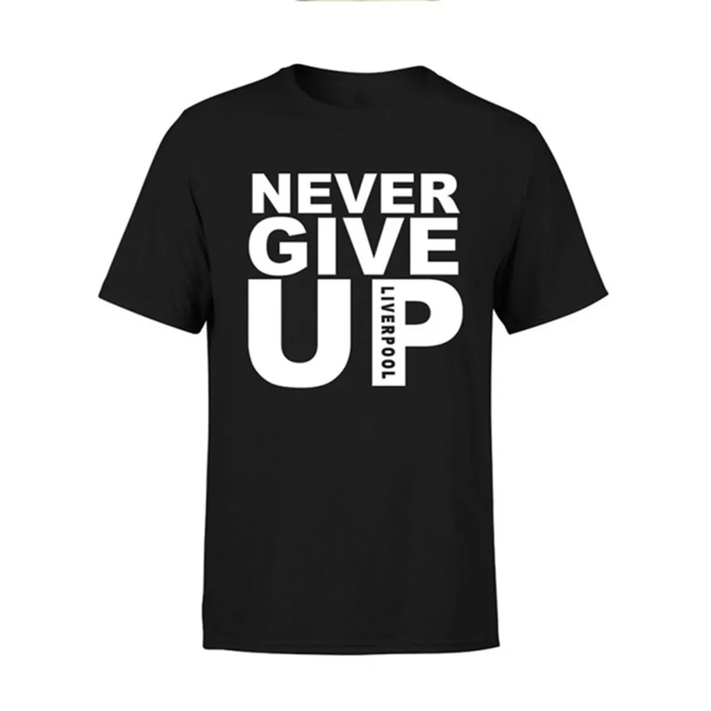 Black Liverpool/мужская футболка; уличная одежда; Camisetas; Модная Повседневная футболка с короткими рукавами; Однотонная футболка с буквенным принтом; Camisetas hombre - Цвет: Black