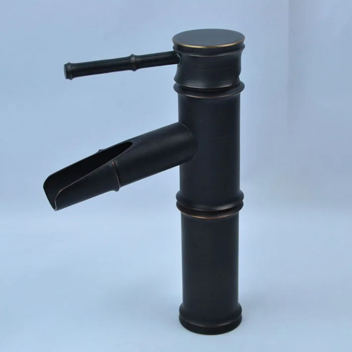 Ванная комната раковина кран Масло втирают Туалет бамбуковые краны для раковины