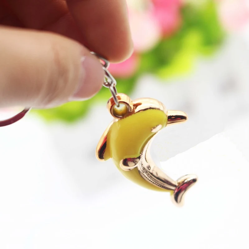 Милый акриловый Дельфин брелок рыба игрушка на кольцо для ключей подарок женщин