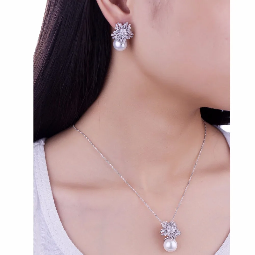 Ожерелье с подвеской в виде снежинки фианитом AAA +|necklace jewelry|brand jewelrydesigner jewelry |