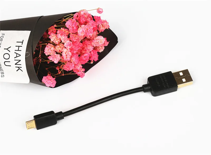 CatXaa 12 см короткий позолоченный Золотой зарядный Micro USB кабель легко носить с собой черное зарядное устройство power Bank кабель для power Bank наушники