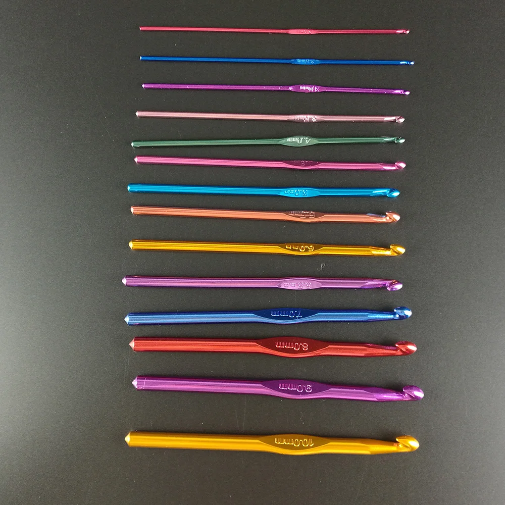22 шт. Разноцветные алюминиевые спицы для вязания|Швейные инструменты и