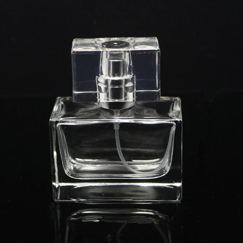 Высококачественная квадратная стеклянная бутылка для духов 30 мл прозрачная