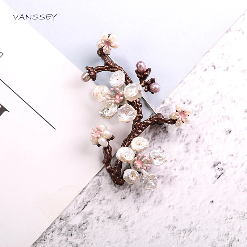 Винтажная ветка Vanssey цветок лист Сакура натуральный барочный жемчуг | Отзывы и видеообзор
