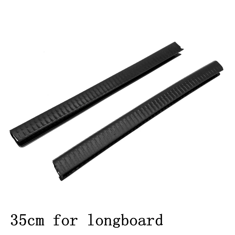35cm black 2 шт доска для Лонгборда защита для носа для ластик "скейтборд" резиновый скейтборд защита чистая - Цвет: 35cm black