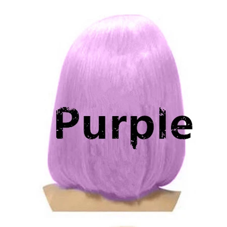 Purple RXY Короткие Красочные боб парик короткие парики из человеческих волос розовый/синий/серый/фиолетовый/желтый/красный прямые парики на кружеве для черных женщин remy - Цвет: Purple