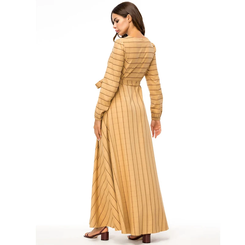 Vestido 2019 плед абайя Кафтан Дубай Турция исламский арабский мусульманское платье