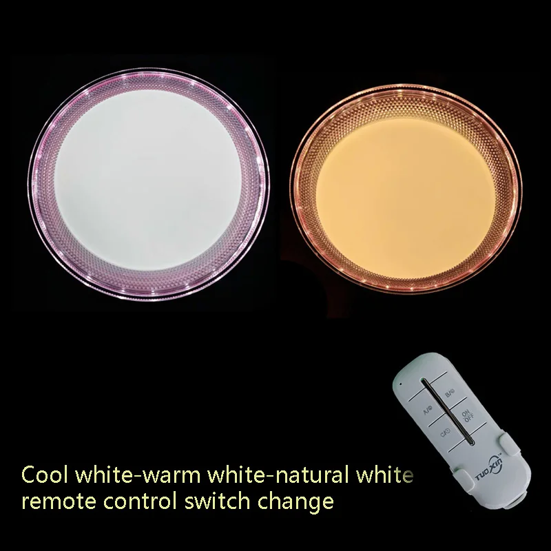 Современный светодиодный потолочный светильник RGB с регулируемой яркостью, 36 Вт, пульт дистанционного управления через Bluetooth, музыкальный светильник для гостиной, детской спальни, потолочный светильник AC85-265V