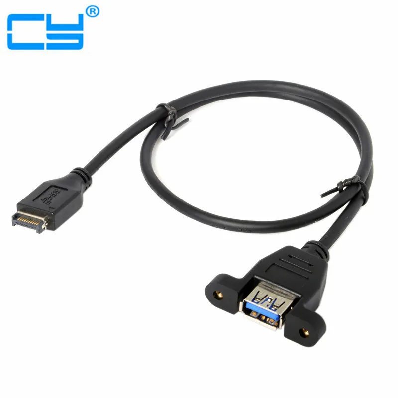 Кабель удлинитель с передней панелью USB 3 1 типа c папа на 0 мама крепление панели