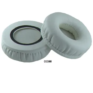 Амбушюры для наушников General 45 мм, 50 мм, 55 мм, 60 мм, 65 мм, 70 мм, 75 мм, 80 мм из белой Протеиновой кожи с эффектом памяти