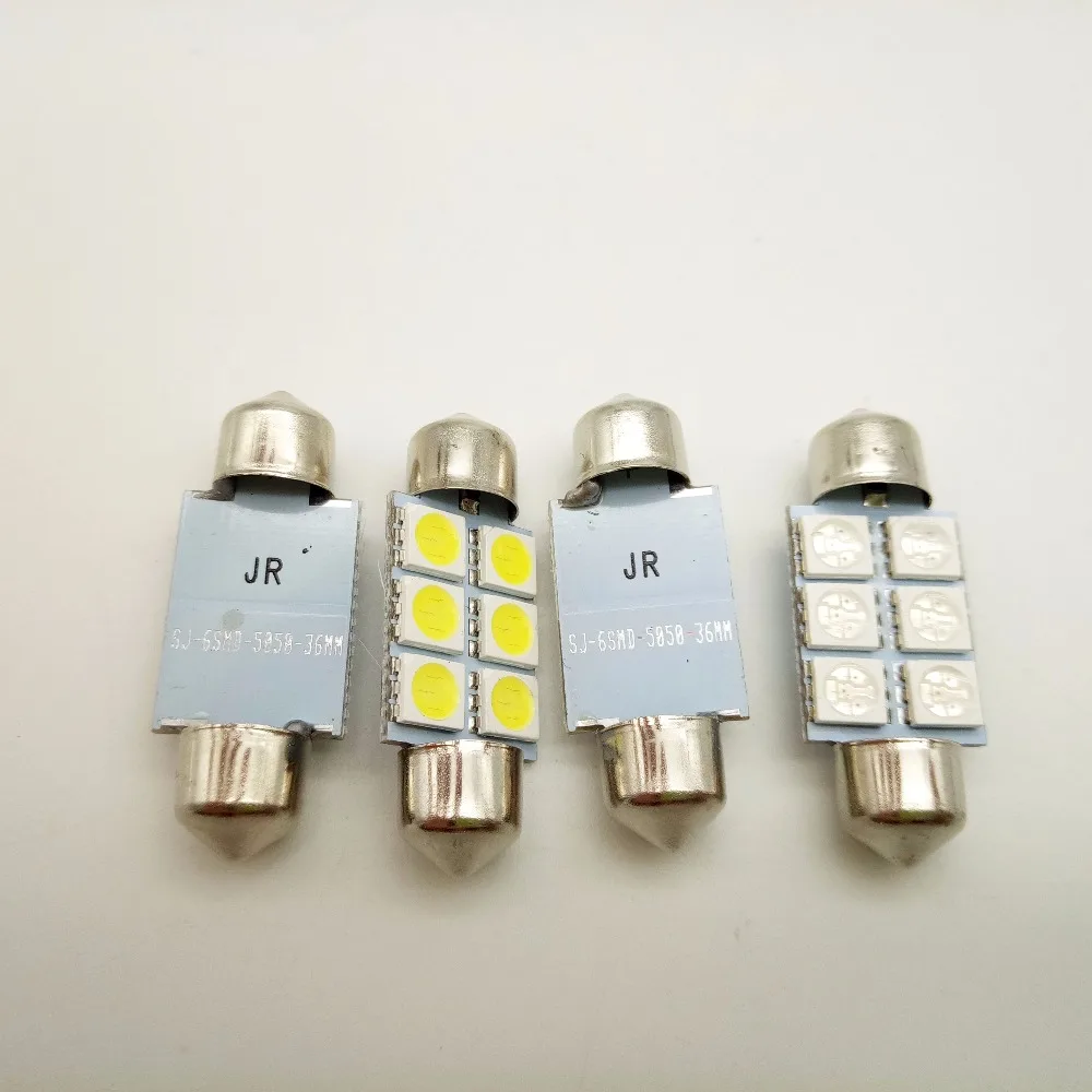 50x Гирлянда 5050 6SMD 31/36/39/41 мм Автомобильный светодиодный светильник 24 в 12 В теплый