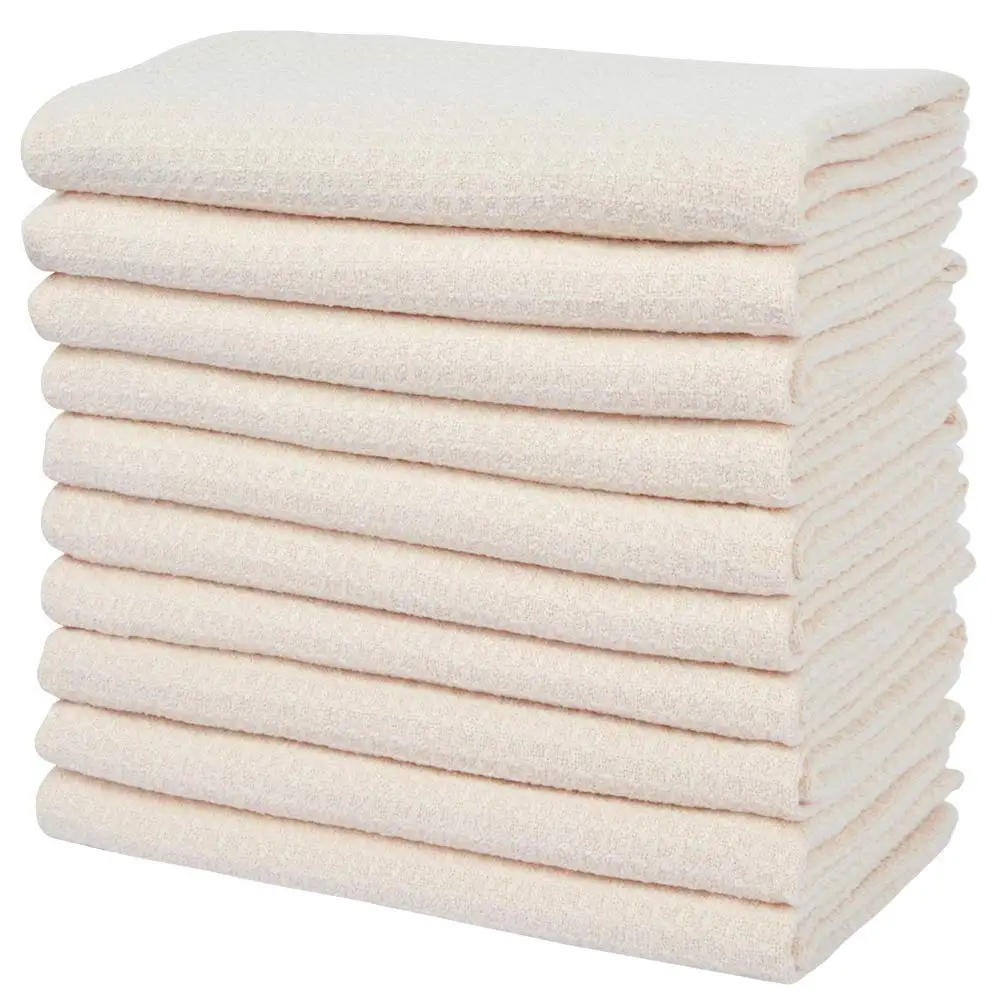 Linen SINLAND полотенца из микрофибры для сушки посуды, вафельные полотенца для кухни, тряпки для мытья посуды, ультравпитывающая Ткань 16 дюймов X 24 дюймов, 10 упаковок белого цвета - Цвет: Linen