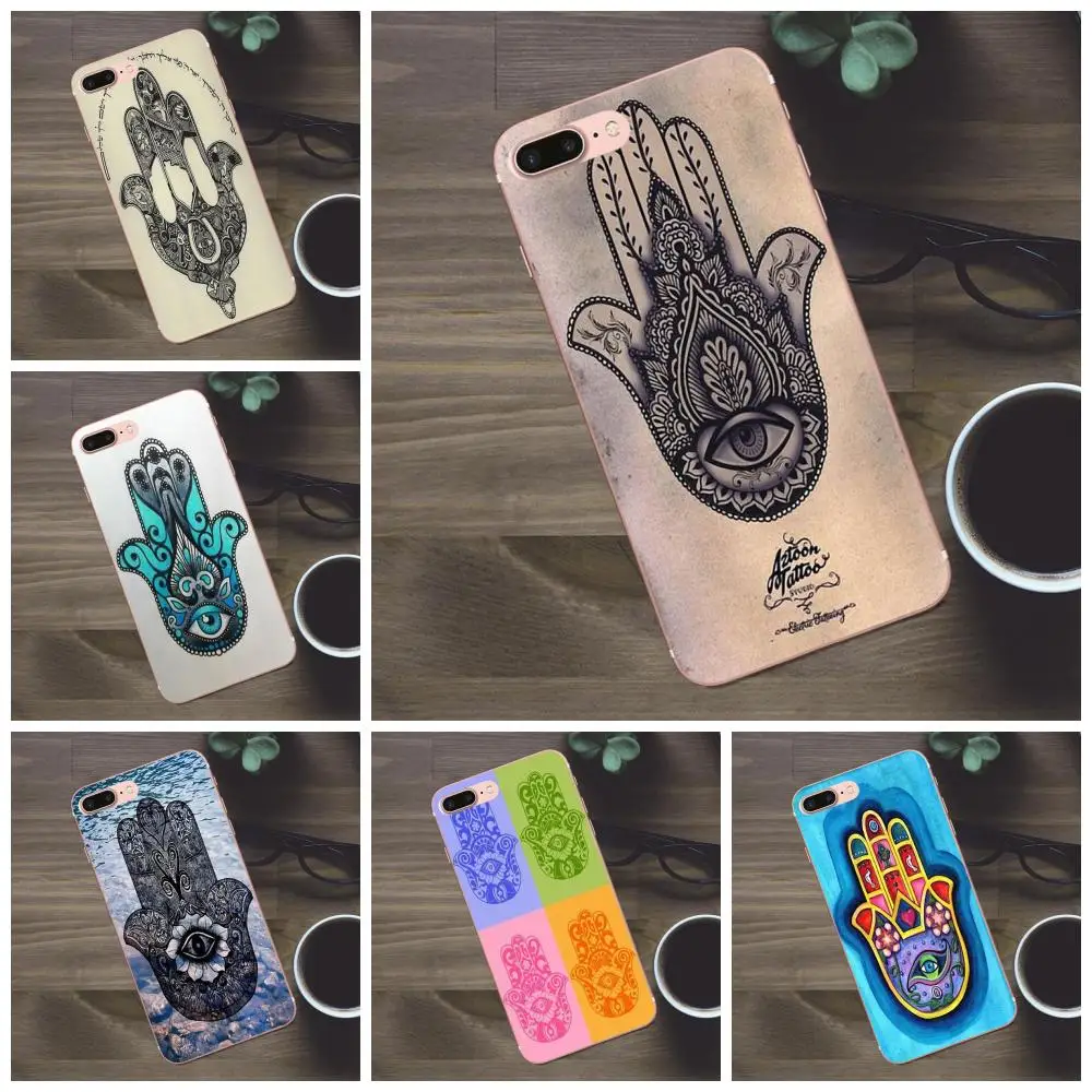 Хенна Хамса рука Фатимы Мэри Ом мягкий дизайн для Apple iPhone 4 5 5C SE 6 6S 7 8 Plus X Galaxy A3 A5 J1 J2