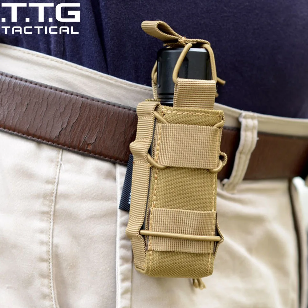 MOLLE с открытым верхом один пистолет Mag мешок журнал сумка для M1911 92F Glock фонарик/инструмент нож оболочка картридж кобура