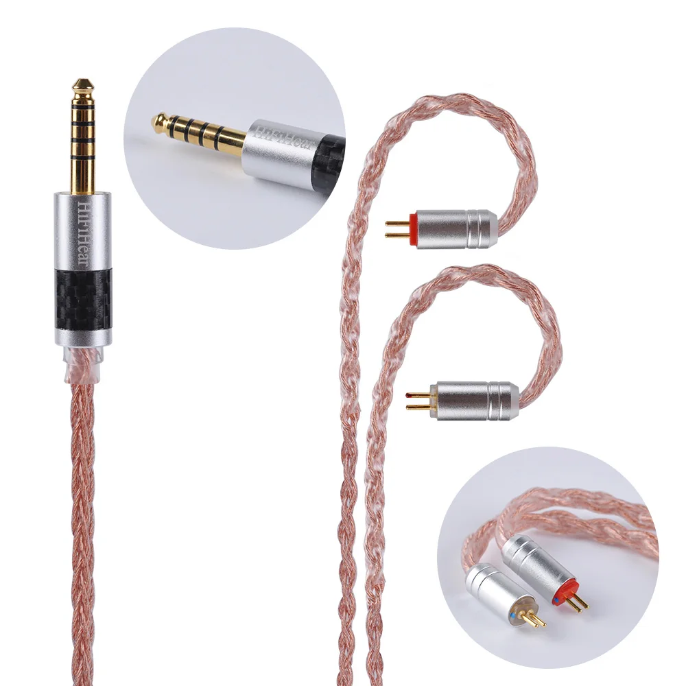 HiFiHear 8 ядерный сплав с чистый Медь кабель 2 5/3 5/4 4 мм балансный MMCX/2pin разъем для ZS10 ZS6