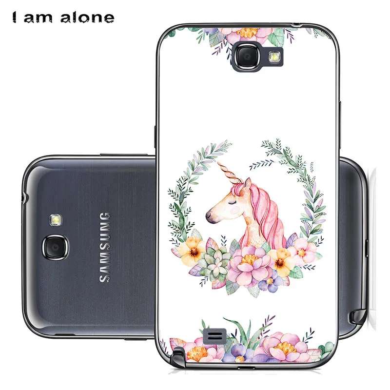 Чехлы для телефонов I am alone для samsung Galaxy Note 2 II N7100, 5,5 дюймов, жесткий пластиковый пакет, Модный Цветной Чехол для мобильного телефона