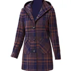 Женское твидовое пальто, зимняя куртка, Женская шерстяная верхняя одежда, куртка с капюшоном в винтажном стиле, модель 5XL, женская одежда, 2022, V841