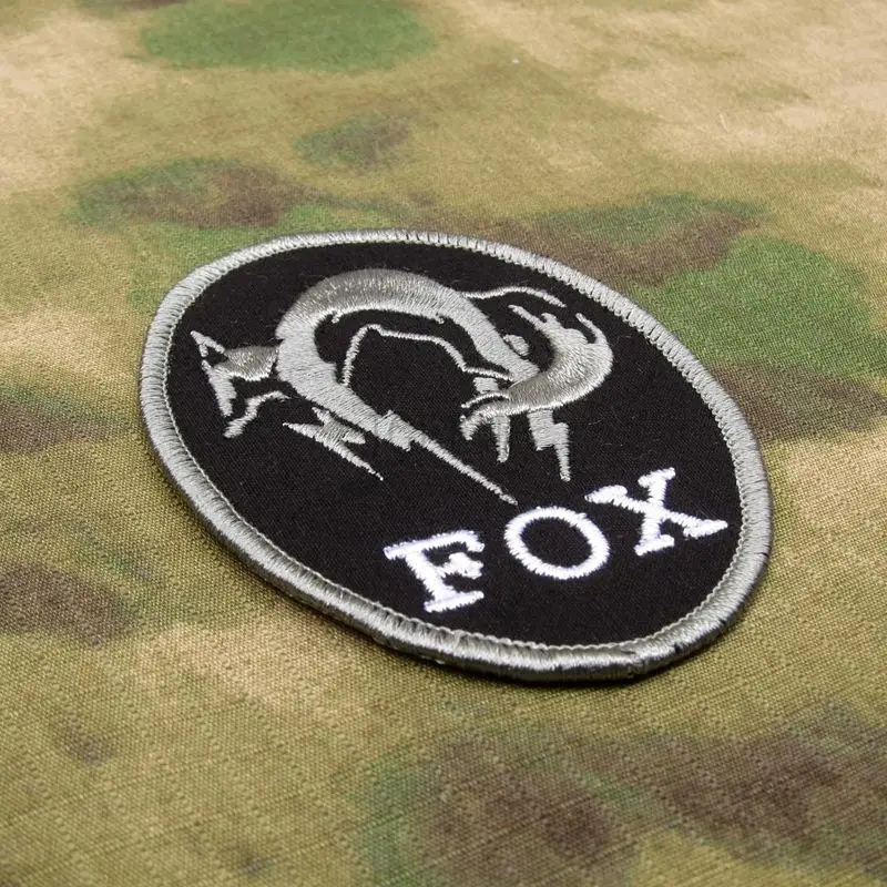Серый MGS FOX HOUND Special Force Group Ghost вышитый патч B3263 | Дом и сад