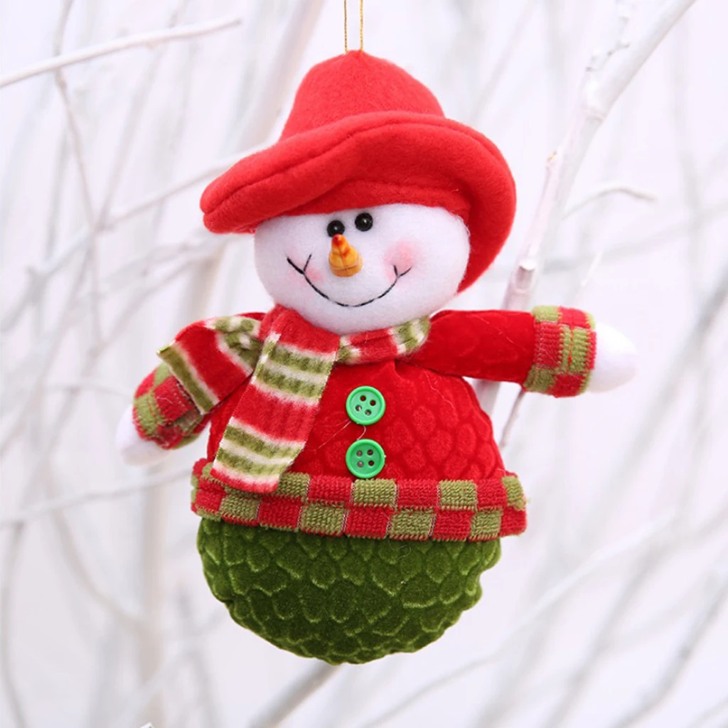 Рождество Санта Снеговик Олень плюшевая кукла Рождественская елка висячие