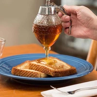 honey squeeze bottle juice syrup cup drip dispenser practical honey jar container juice bee drip dispenser storage kettle