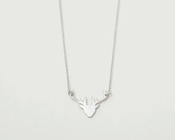 Trendy Deer Head Necklaces Antlers Pendant Wholesale Three Color Optional | Украшения и аксессуары