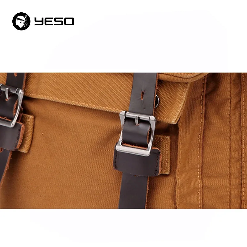 YESO Винтаж холст рюкзак для мужчин Мода 2019 г. Рюкзаки большой вместимости