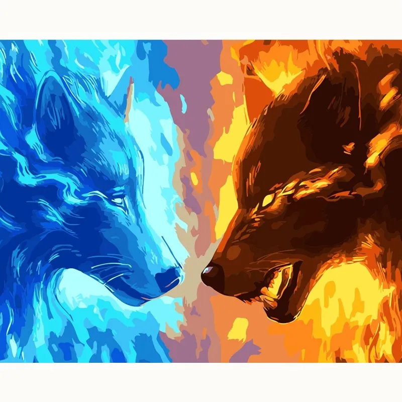 Набор для рисования по номерам на холсте волк|painting by numbers picture|painting numberspainting |